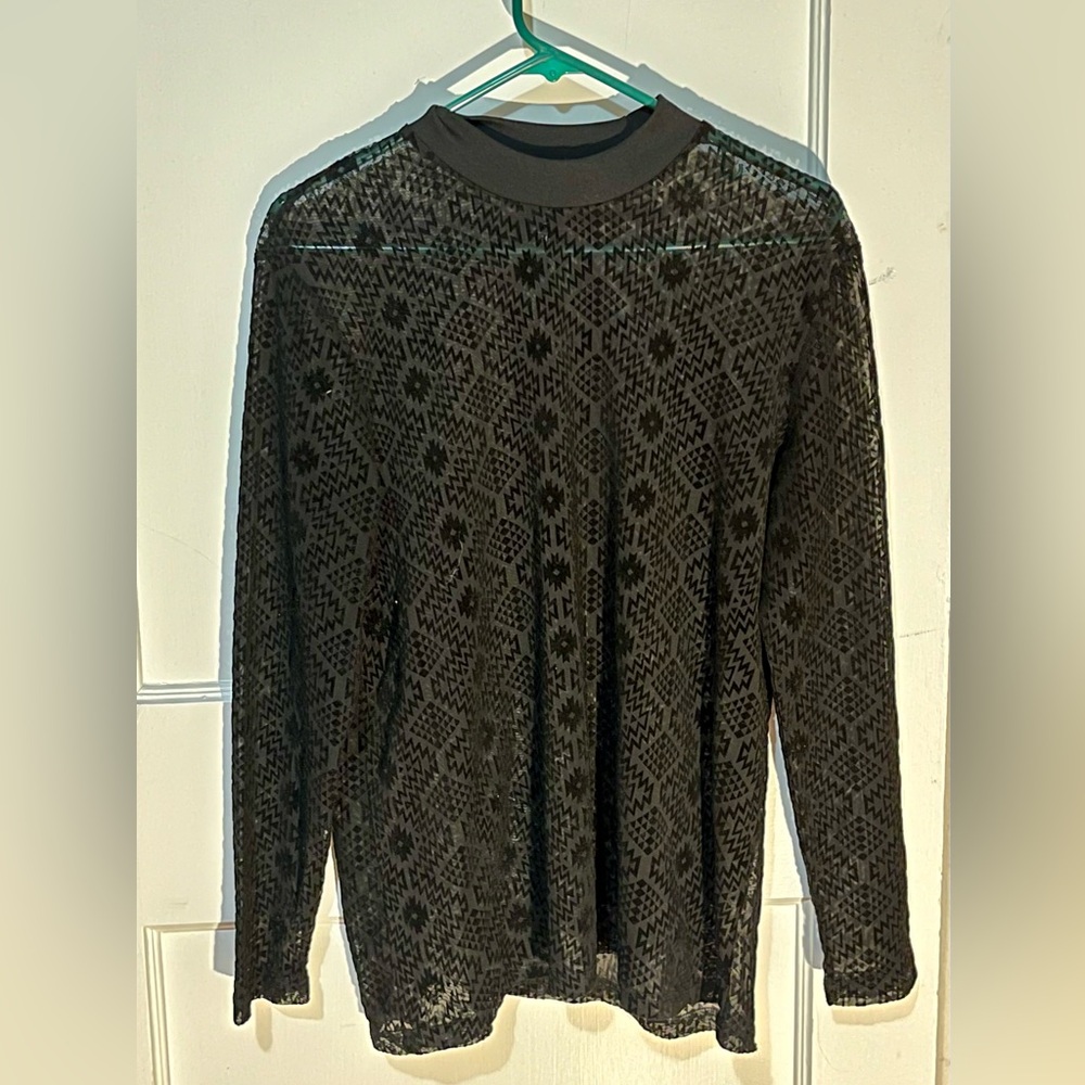 Elegant Black Lace Women's Top